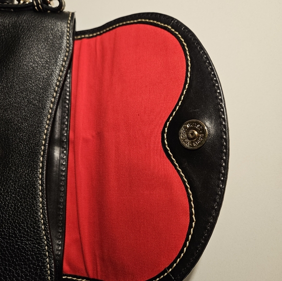 Dooney & Bourke Leather Black Crossbody Bag with Adjustable Straps - Picture 3 of 5